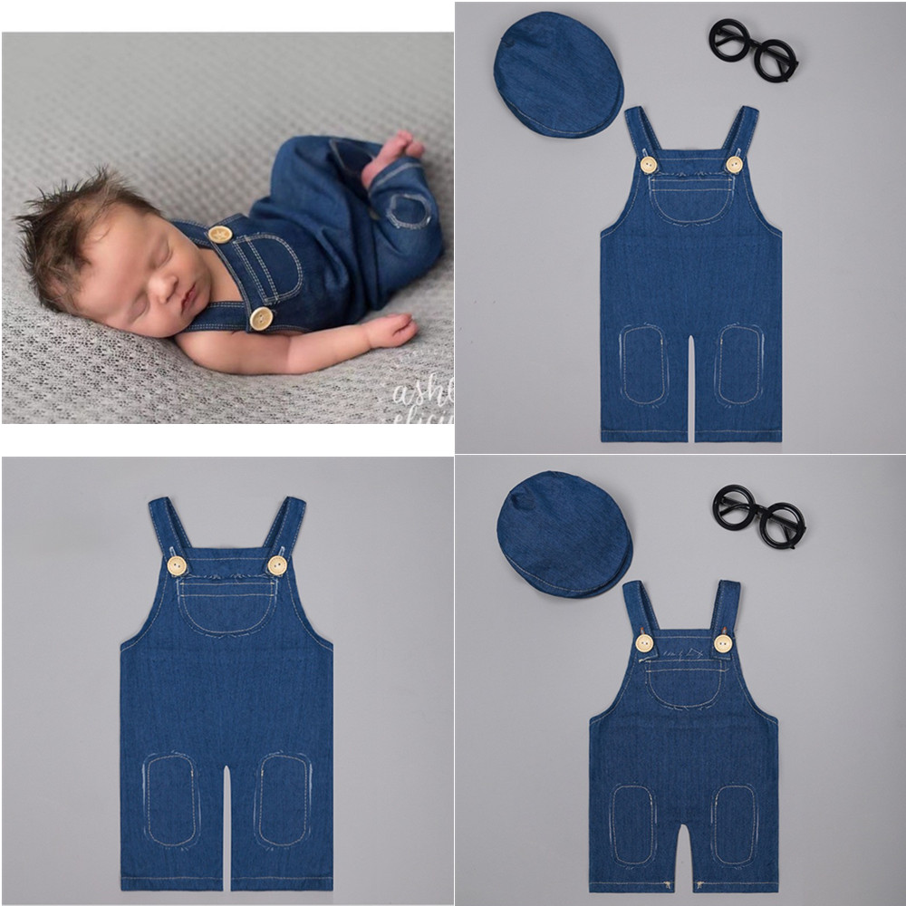 Baby Clothing Accessories - ❤️Newborn Photography Clothing Denim Overalls Studio