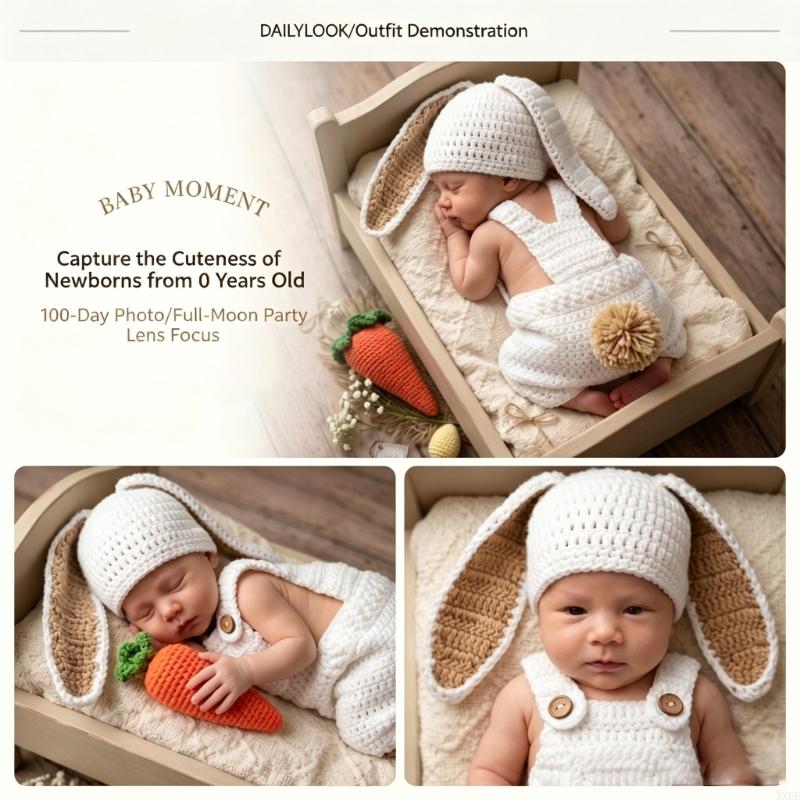Baby Clothing Accessories - Crochet Knitted Newborn Photography Props Clothes