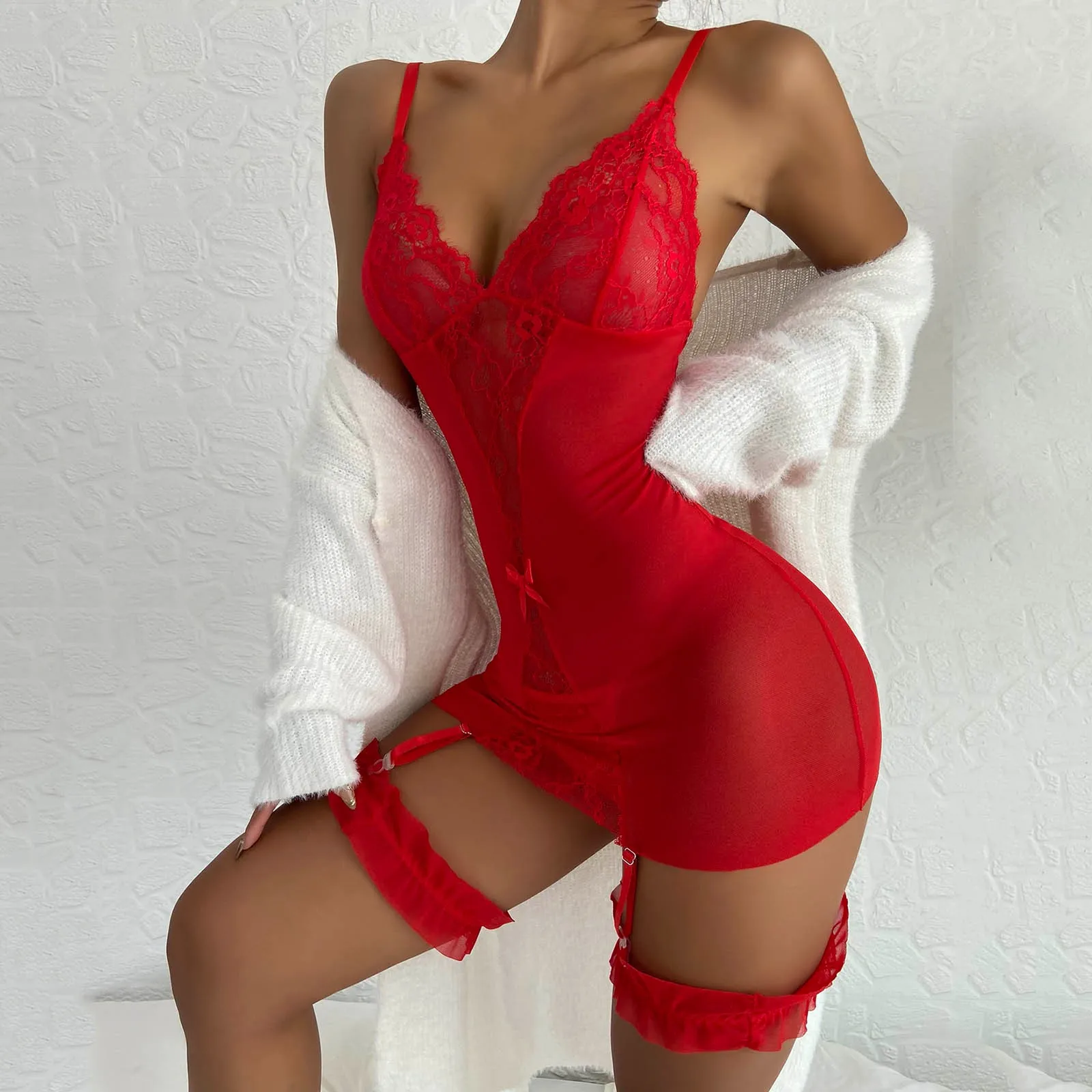 Sexy Women Lace Nightie Gown L - Baby Gown Nightwear review and price
